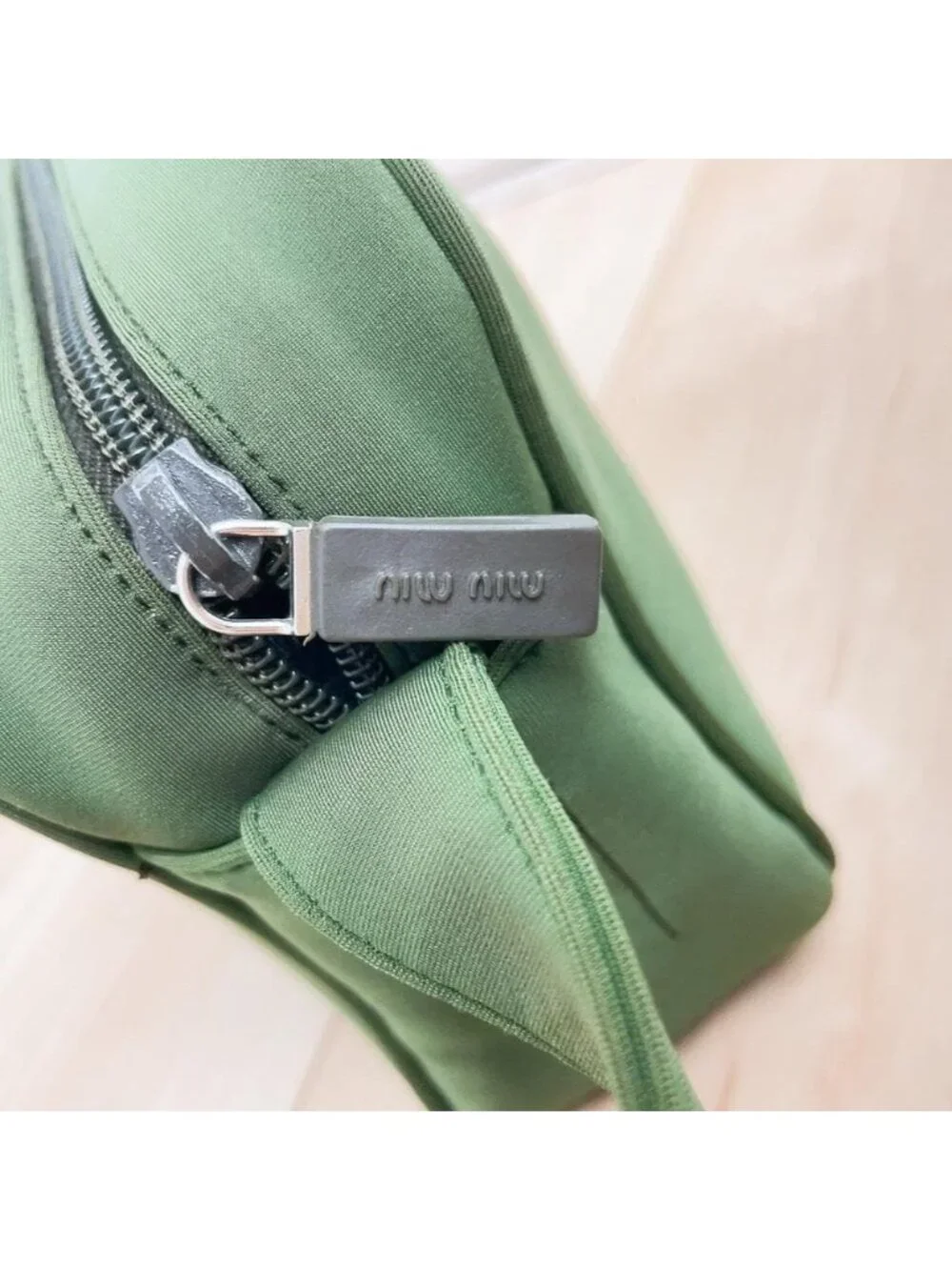 Miu Miu Archive Shoulder Bag Khaki Logo